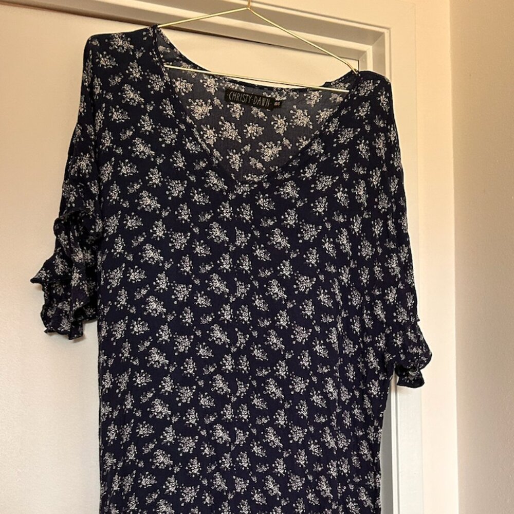 CHRISTY DAWN MAXI DRESS WITH SLIT IN FRONT